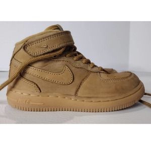 NIKE AIR FORCE 1 Little Kids Brown AH0757-203 Size 10C
